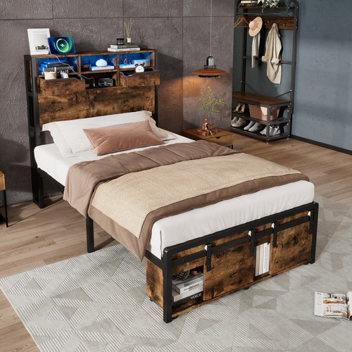 Single metal bed frame - ft,