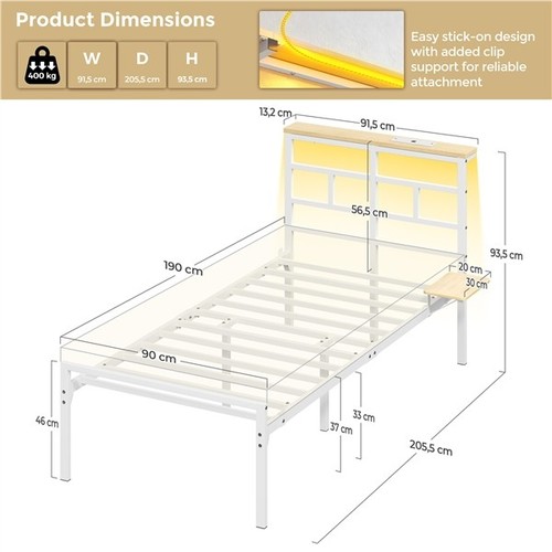 Single metal platform - metal, bed