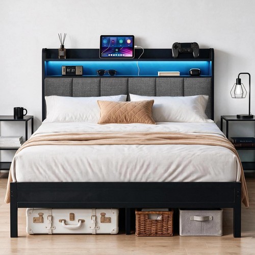 Queen size bed frame with - size,
