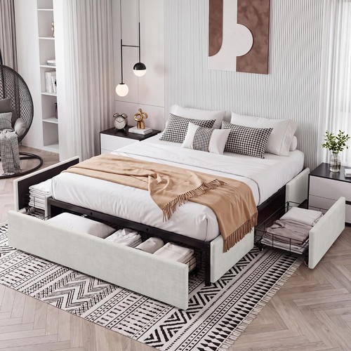Full size platform bed frame - ,