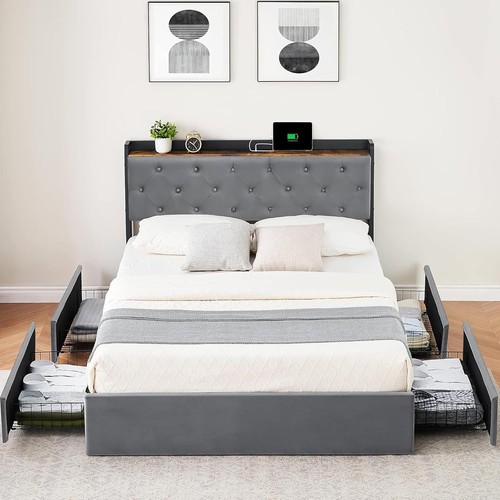 Bed frame platform full queen - frame,