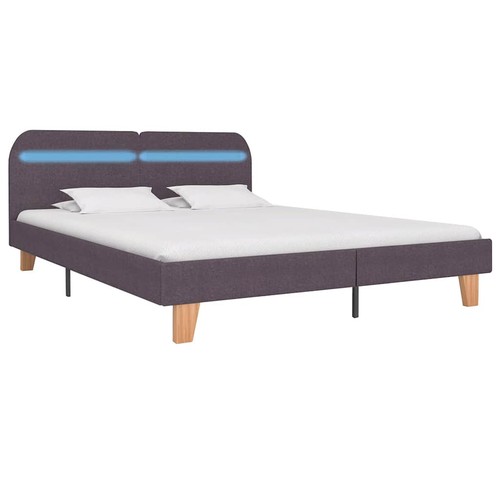 Bed frame with led - with, fabric