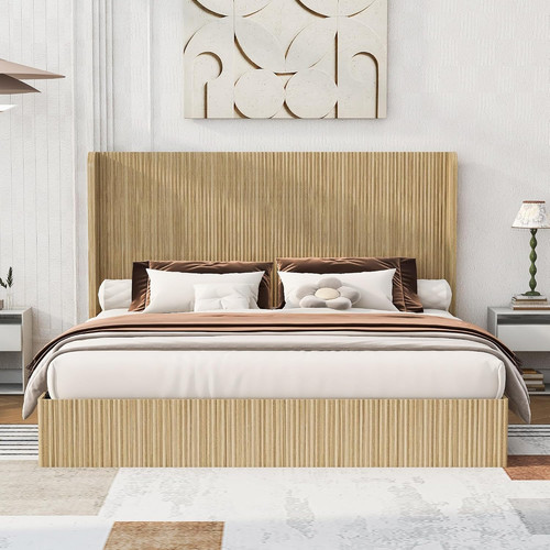 King size platform bed frame - size,