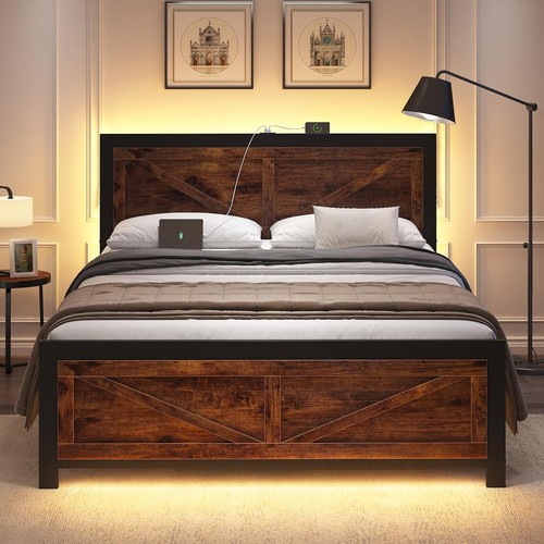 Led bed frame king size - led,